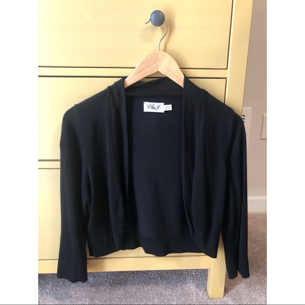 Eliza J Black Bolero Cardigan